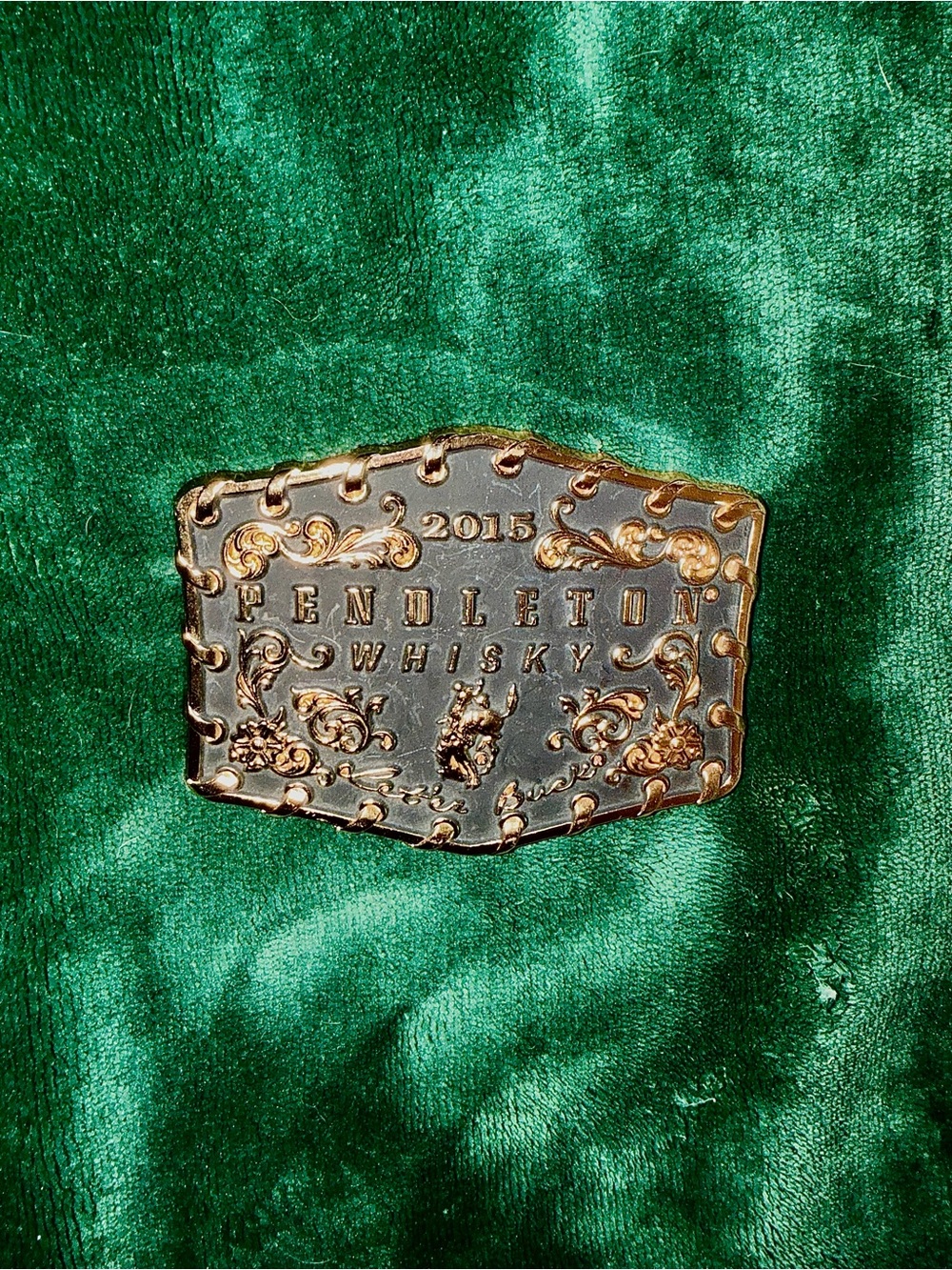 Pendleton Gold and Black Decorative Belt Buckle